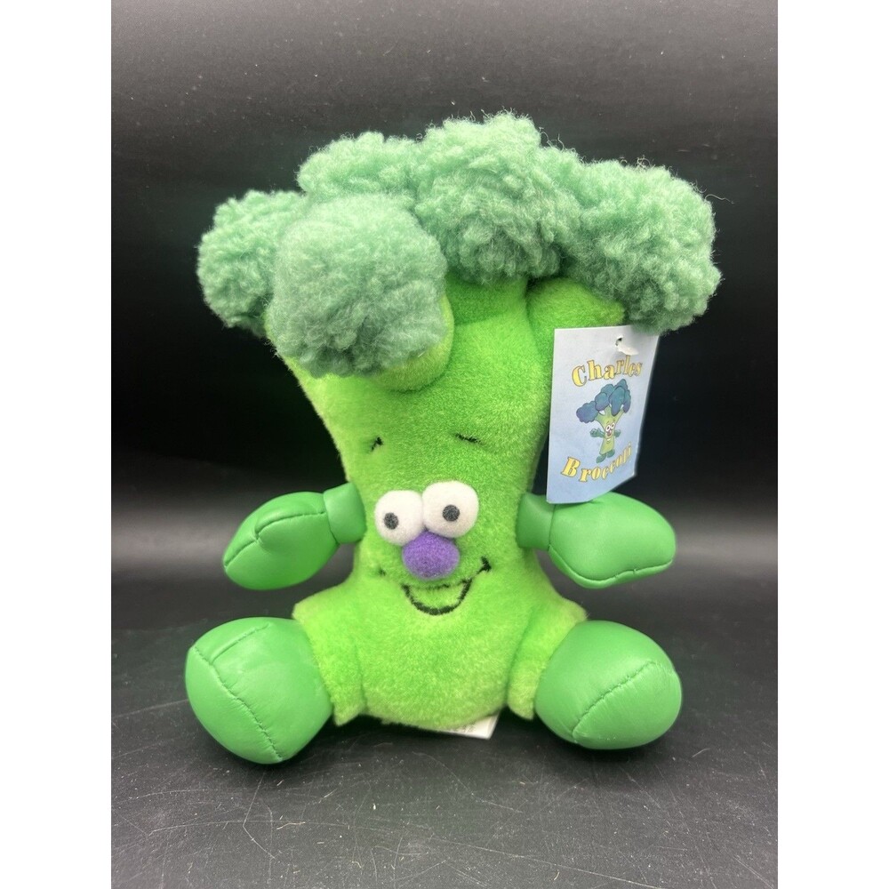 VTG 1996 Charles Broccoli Plush Toy Box Creations Vegetable Friends 7” w/ Tag